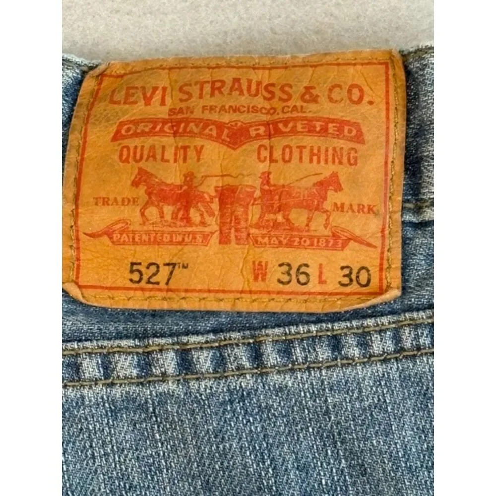 Levis 527 Bootcut Jeans Mens 36x30 Medium Wash